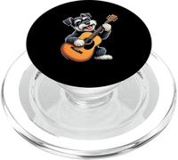 Mini Chien Schnauzer Amusant Jouant de la Guitare pour Amateurs de Musique PopSockets PopGrip pour MagSafe