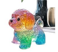 Mini Chiens en résine, Art Moderne Arc-en- - Figurines de Chien Miniatures charmantes - pour Table extérieure, Jardin, intérieur, Chambre, Bureau, Cour, Noël, Anniversaire, Pâques, Vacances