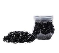 Mini chouchous élastiques jetables en caoutchouc noir