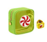 Mini Christmas Pouches, Christmas Preppy Patch Makeup Pouches,Portable Nylon Organizer Storage Purse, Cute ClearZipper Cosmetic Preppy Thing for Travel Women Gift (11)