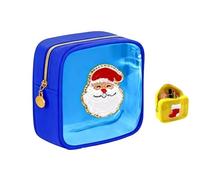 Mini Christmas Pouches, Christmas Preppy Patch Makeup Pouches,Portable Nylon Organizer Storage Purse, Cute ClearZipper Cosmetic Preppy Thing for Travel Women Gift (05)