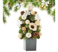 Mini Christmas Tree - Christmas Tree Decorations | Small Tabletop Ornament | Artificial Mini Christmastree for Indoor Desktop Home Office Apartment Festival Carnival Mothers Day Fireplace