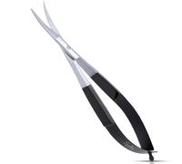 Mini ciseaux à ressort pour couture et travaux manuels | Petits ciseaux de coupe avec pointe incurvée pour broderie, découpage, matelassage, applique et travail de détail | Acier inoxydable | Noir