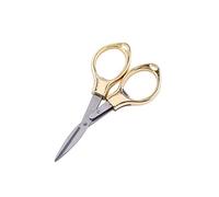 Mini Ciseaux Pliable en Acier Inoxydable Cutter avec Trou Porte-clés Lunettes Forme pour Voyage École Bureau Loisirs Créatifs Maison Camping Travail Manuel (Doré)