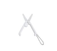 Mini ciseaux pliables en acier inoxydable pour enfants et tout-petits, ciseaux à main réglables, outils artistiques, fournitures scolaires, outil de coupe pliable, blanc, durabilité