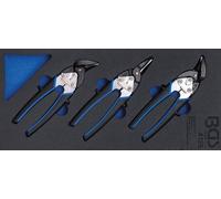 BGS technic Insert de servante d'atelier 1/3 : Jeu de cisailles à tôle mini 3 pièces BGS Quantité:1