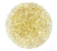 Mini Citrine Pierres polies de Cristal, Quartz Citrine Naturel de 500 g, Petite Passée Chips écrasé Pierre Guérison Reiki Cristal Bijoux Décoration de la Maison