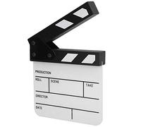 Mini Clap de Scène de Réalisateur Acrylique avec Stylo Essuyable, Accessoire de Coupe de Film de Plateau d'action de Film TV Léger avec Bande Magnétique Intégrée(001)