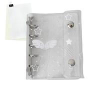 Mini Classeur - Classeur M5 Transparent Portable Mignon à 6 Trous,Fournitures de Planificateur de Bureau - Pour Journal Planificateur Hebdomadaire Mensuel Étude Travail Voyage Maison Bureau Sac À