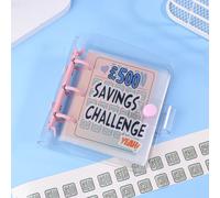 Mini Classeur De Défi D'épargne,Classeur D'économie D'argent,Classeur En Pvc À 3 Trous,Carnet De Notes,Livre De Stockage De Budget En Espèces - Type A3 500