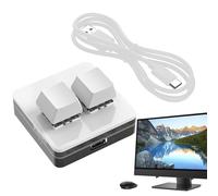Mini clavier à 2 touches | Copier et coller USB Mini clavier - RGB rétroéclairé Mini USB avec ergonomie universelle, adapté aux voyages et à l'école