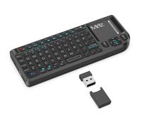 Mini Clavier Bluetooth avec pavé Tactile, 2,4 G/Bluetooth Double Mode pour Smart TV, PC, Tablette, iPad, Android, Windows Compatible avec Amazon Fire TV Stick, Fire TV Cube, Alexa Show, Raspberry Pi