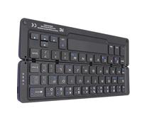 Mini Clavier Bluetooth Pliable avec Support Magnétique, Alliage en Aluminium Mini Clavier Pliant Silencieux, Clavier sans Fil Portable Léger pour Android et pour Harmonie
