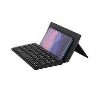 Mini clavier Bluetooth pliable pour Samsung iPad et téléphones portables Ultra Slim Clavier de voyage avec AKickstand et housse en cuir pour Windows iOS Mac et Android