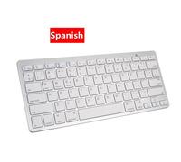 Mini clavier Bluetooth sans fil, Rechargeable, russe, français, coréen, allemand, espagnol, pour PC, téléphone, ordinateur portable