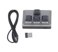 Mini Clavier de Jeu Mécanique à 4 Touches,Clavier Mécanique Macro à Une Main de Type C sans Fil, Mini Clavier Mécanique 2,4 G USB BT,Clavier Personnalisé pour Jeux, Bureau,Médias