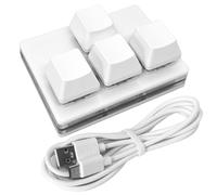 Mini clavier de jeu mécanique USB à 4 touches à une main - Clavier macro RVB pour Windows Mac OSU HID - Clavier standard Cherry Shaft, interrupteur remplaçable à chaud avec câble USB de 1,5 m