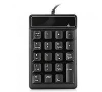 Mini clavier filaire pavé numérique 19 touches - Coloris pour Finance/Comptabilité - Noir