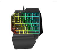 Mini Clavier Gamer Usb Pour Pc Medion Pad Led Pubg Lumineux Qwerty (Noir)