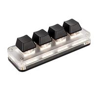 Mini Clavier Mécanique, Clavier de Jeu avec Bouton, Clavier de Jeu Programmable Plug and Play DIY Compatible Windows, Vista, Linux, Système OS X pour PC de Bureau (4 clés)