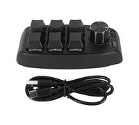 Mini Clavier Mécanique, Interrupteur Rouge Plug and Play Programmable 6 Touches 1 Bouton Clavier de Jeu de Conception Ergonomique Durable pour les Médias (BT sans fil (batterie intégrée de 200 mAh)