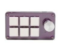 Mini Clavier Mécanique Plug and Play Type C, Filaire, Programmable, Interrupteur Bleu, 6 Touches, 1 Bouton, Mini Clavier pour l'étude
