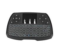 Mini Clavier, Mini Clavier sans Fil Rétroéclairé avec Pavé Tactile, Souris, Télécommande avec Batterie Li-ION Rechargeable Et Touches Multimédia, Rétroéclairage 2 en 1, Double Souris Unique, Noir