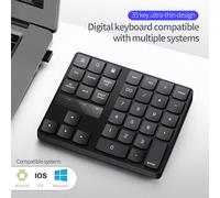 Mini clavier numérique Rechargeable sans fil, 35 touches, 2.4GHz, pour ordinateur portable, tablette