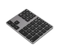 Mini Clavier Numérique sans Fil à 35 Touches avec 5.0, Matériau en Alliage D'aluminium, Idéal pour Les Professionnels de la comptabilité (Gris Fer)