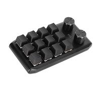 Mini Clavier personnalisé, 12 Touches Multifonctions 2 Boutons de Programmation Macro Clavier Interrupteur d'alimentation Rouge pour Le Bureau (BT sans Fil (Batterie intégrée