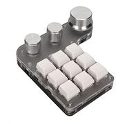 Mini Clavier personnalisé 9 Touches et 3 Boutons Rétroéclairés RVB, Clavier Macro Programmable pour Logiciel de Jeu sur Ordinateur, Interaction Conviviale, Large Application,