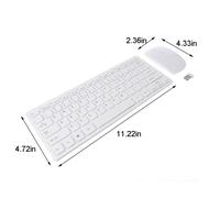 Mini-clavier sans fil 2.4GHz, ensemble souris Ultra-fin pour ordinateur de bureau et portable W91A