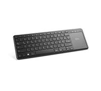 Mini clavier sans fil 2 en 1 avec pavé tactile - Disposition clavier QWERTZ, nano récepteur USB, ultra léger, compatible avec Windows 10 et Windows 11