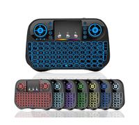 Mini clavier sans fil Bluetooth rétroéclairé 2.4G USB anglais russe français espagnol portugais arabe hébreu pour Android TV Box PC Russian
