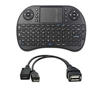 Mini clavier sans fil - Contrôleur 2,4 GHz avec souris tactile et câble OTG Combo par TV xStream, compatible avec Firesticks, Android TV Box, IPTV, 4K Media Stick, Smart TV, PC, X-Box, etc.