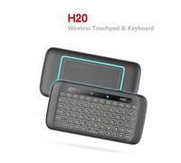 Mini clavier sans fil rétro-4.2 TouchSub Air Mouse,télécommande IR,compatible avec Android Box Smart TV Windows PK H18 Plus,H20 - Type H20 English Backlit