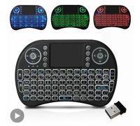 Mini clavier sans fil rétro4.2, langue espagnole, française, engourdie, russe, portugaise, Brésil, Air Mouse avec TouchSub N, RVB, PC, TV Box Russian No Backlit