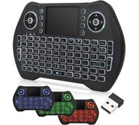 Mini Clavier sans Fil, Wireless 2,4GHz Mini Clavier R?tro?clair? sans Fil avec Pav? Tactile de Souris, Mini Clavier avec Touchpad et Touches Multim?dia, pour Android TV Box Smart, PC, HTPC