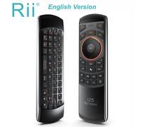 Mini clavier souris sans fil Rii I25 2.4G avec télécommande IR pour PC, tablette, Smart TV Box Android Clavier hébreu