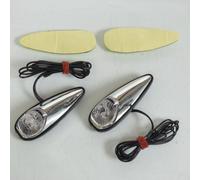 Mini Clignotant Goute D'eau Chromé À Led Auto Pour Moto Scooter Quad Feu Décoratif