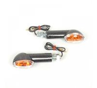 Paire de mini clignotants long ovale - look carbone