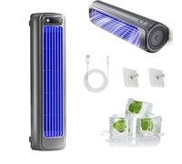 Mini Clim Rafraichisseur d'air Silencieux - Rafraichisseur d'air Portable USB Rechargeable Sans Fil, Ventilateur à 3 Vitesses pour Chambre, Bureau, Cuisine, Voiture, Été Intérieur/Extérieur