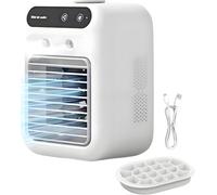 Mini Climatiseur Mobile Silencieux,Climatiseur Mobile Sans éVacuation | Ventilateur eau,Usb Rafraîchisseur d'Air Portable ,Réservoir 500 ml,Deux Vitesses et Modes Brumisation pour Chambre, Bureau