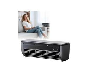 Mini climatiseur mural portable avec télécommande, ventilateur à 3 vitesses, sans conduit, noir