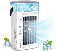 Mini Climatiseur Portatif, Facile à Nettoyer Climatiseur De Bureau - Utilisez Uniquement De L'Eau Propre Refroidisseur D'Air USB - Pour La Maison Et Le Bureau