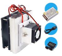 Mini climatiseur thermoélectrique Peltier DC 12 V avec dissipateur de chaleur + interrupteur d'alimentation 12 V 78 W + thermomètre avec sonde