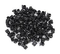 Mini Clips en Plastique Forte Adhérence Joli Design Mignon Aspect Durable Pinces à Cheveux Pinces à Vêtements pour Filles Femmes Dame Fête Vie Quotidienne Noir 1cm 100pcs