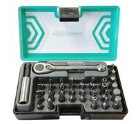 MINI CLIQUET 1/4 ET JEU DE 30 EMBOUTS DE VISSAGE 1/4 - COFFRET 33 PCS