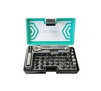 mini cliquet 1/4 et jeu de 30 embouts de vissage 1/4 - coffret 33 pcs -