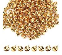 Mini Cloches, 300pcs Jingle Bells 6mm Jingle Bells Pour Craft Petite Cloche Mini Bell Charms Pour la Fabrication De Bijoux DIY Cloches De Noël(Or)